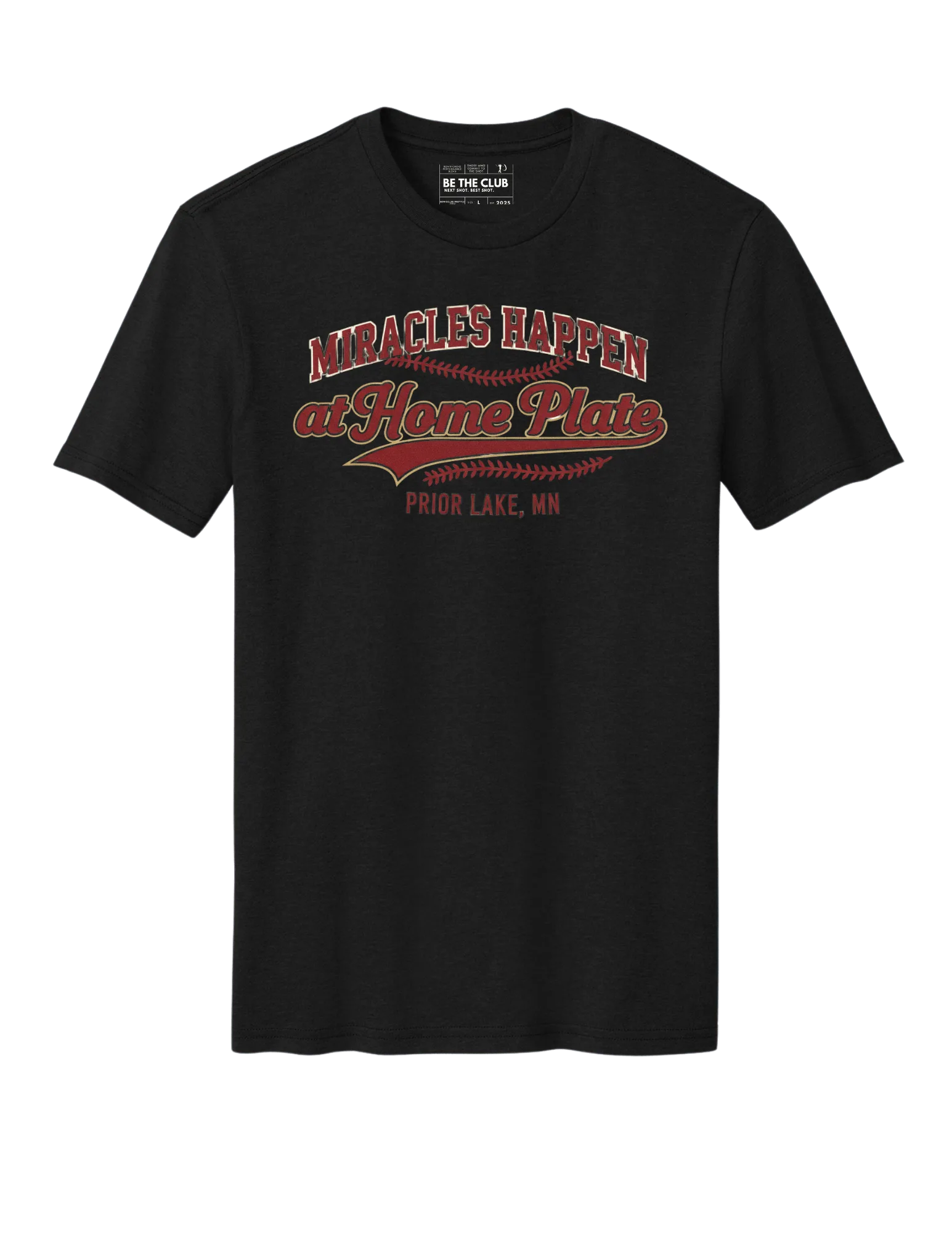 Miracles Happen at Home Plate Tee - Men's