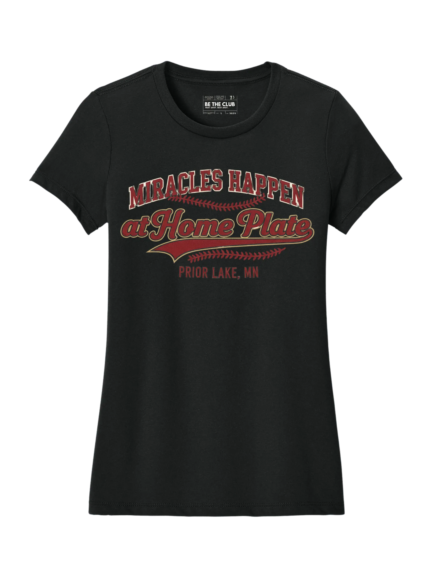Miracles Happen at Home Plate Tee - Women's
